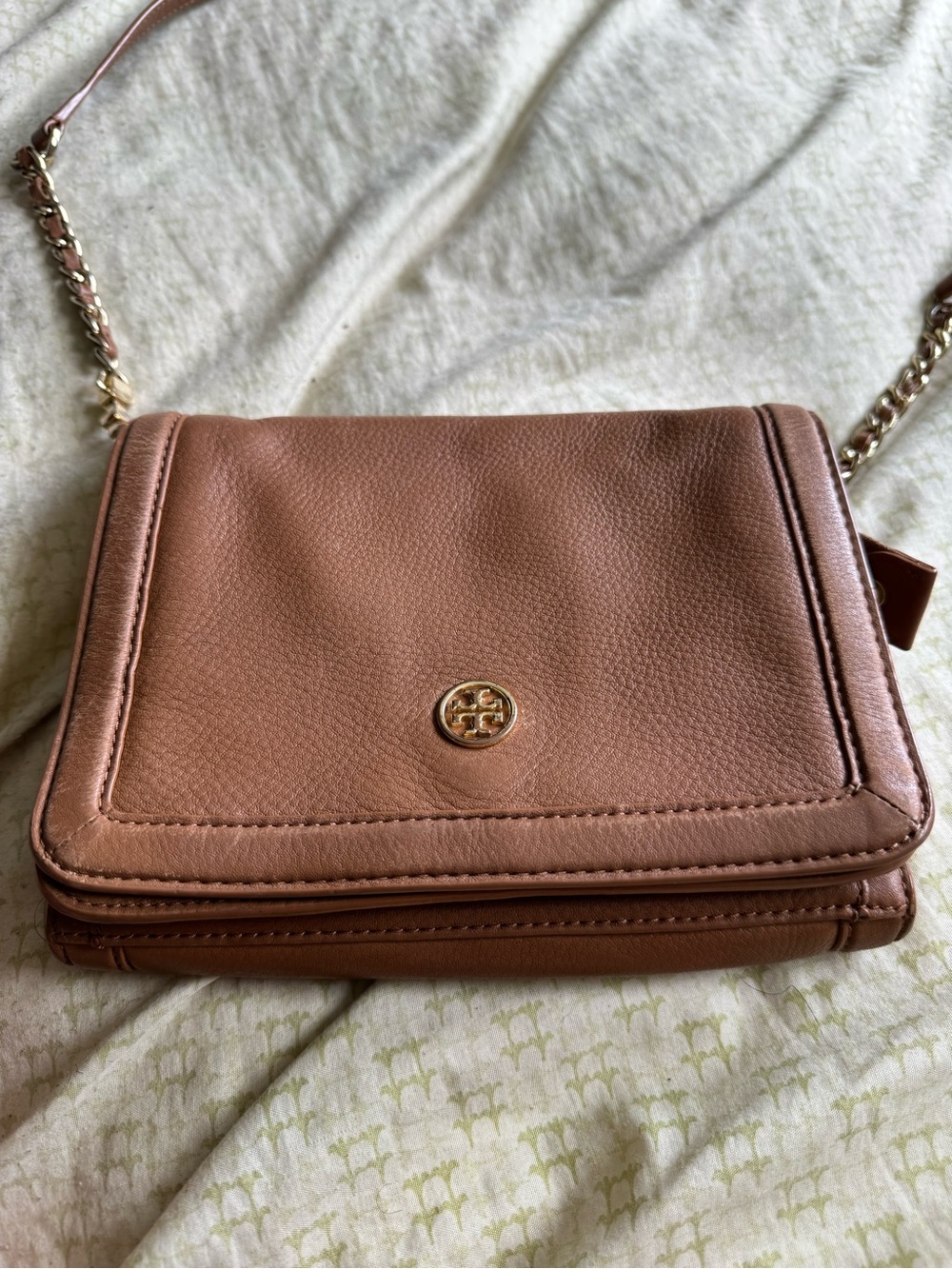 Tory Burch Dusty Rose Leather Chain Crossbody